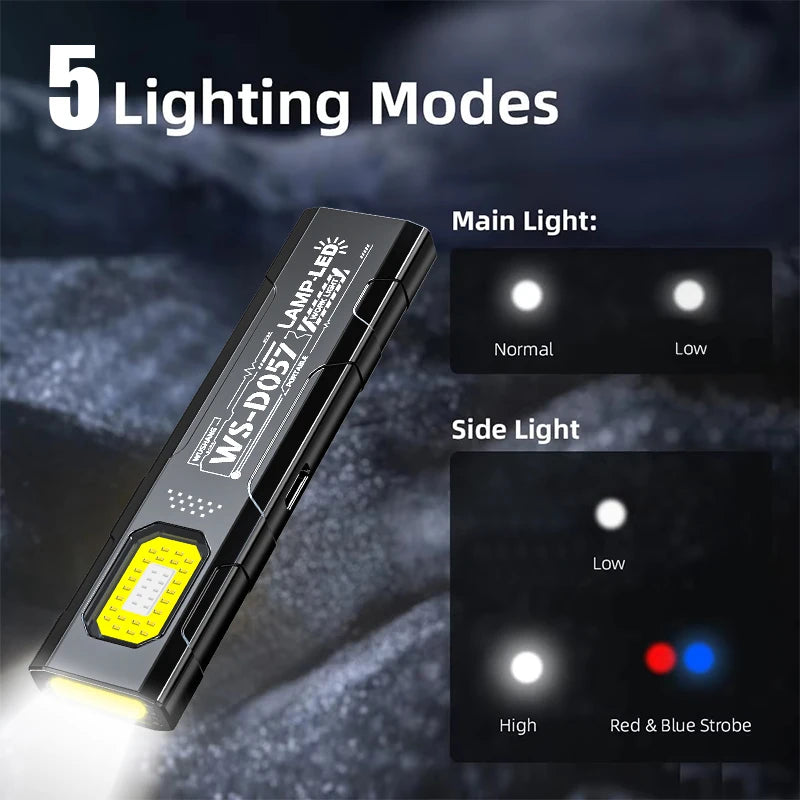LED Keychain Flashlight Rechargeable | 550LM Portable Mini Torch with Magnet alternate view