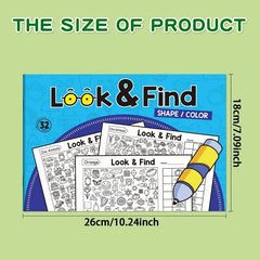32 Pages Kids Drawing Notebook Look & Find Shape Game Fun Concentration & Attention E alternate view
