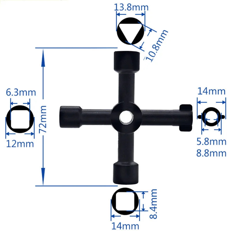 4-in-1 Portable Black Hand Screwdriver | Multi-Functional DIY Socket Tool Set alternate view