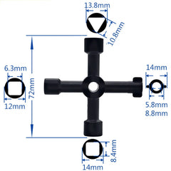 4-in-1 Portable Black Hand Screwdriver | DIY Socket Multi-Functional Tool Combination alternate view