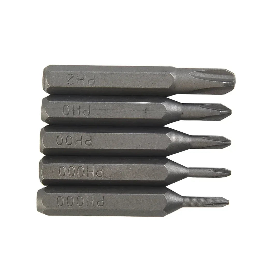 5pcs Cross Screwdriver Bit Set Magnetic Phillips Bits PH0000 to PH2 | 4mm Hex Shank P alternate view