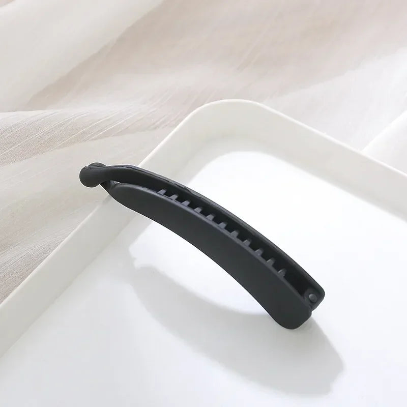 Solid Color Frosted Banana Clip Fashion Banana Ponytail Holder Korean Style Hair Clip Hairpins Barrettes Women Hair Accessories