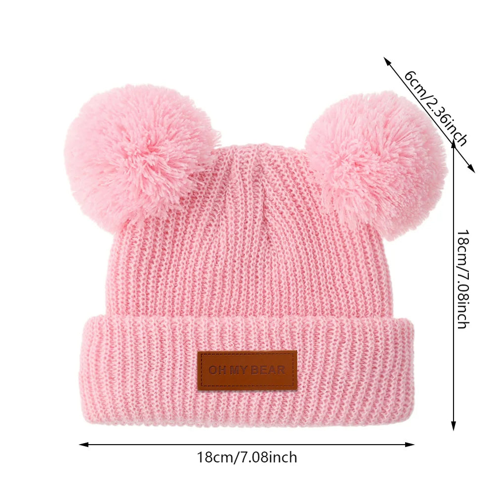 Solid Knit Baby Beanie | Unisex Infant Hat for Fall and Winter additional angle