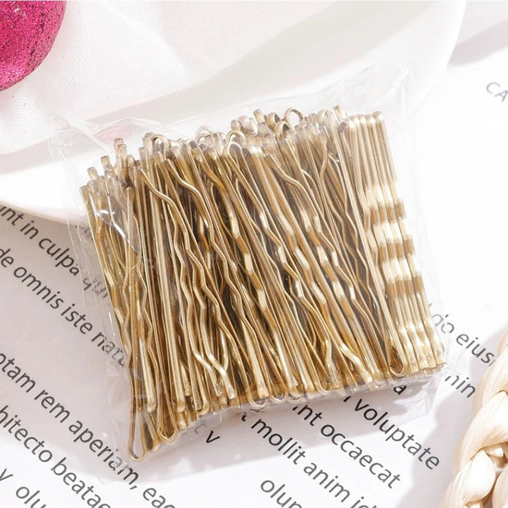 50pcs/set Multi Colors Women Bobby Pins 5cm Hair Clip Lady Hairpins Curly Wavy Grips H close-up view