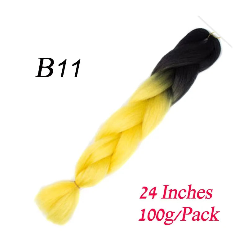 Lihui Pre Stretched Jumbo Braid Hair Extensions 24 inch | Kanekalon Synthetic Hair for African Braids