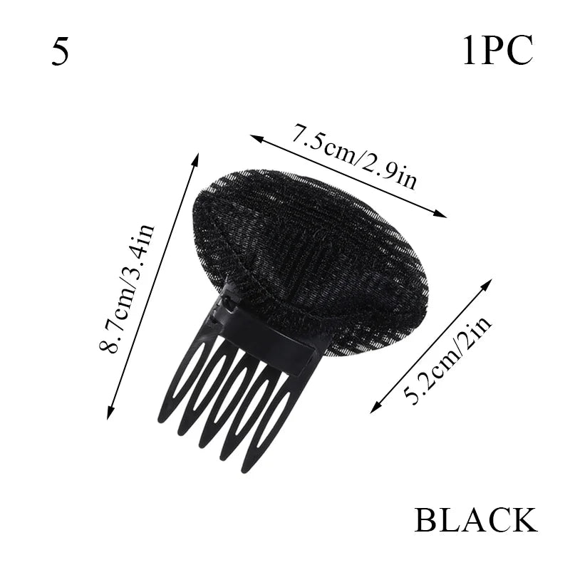 Hair Head Puff Cushion Invisible Fluffy Hair Clip Pad Sponge Pins Bun Bump Volume Hair Base Women Girls Hair Style Accessories
