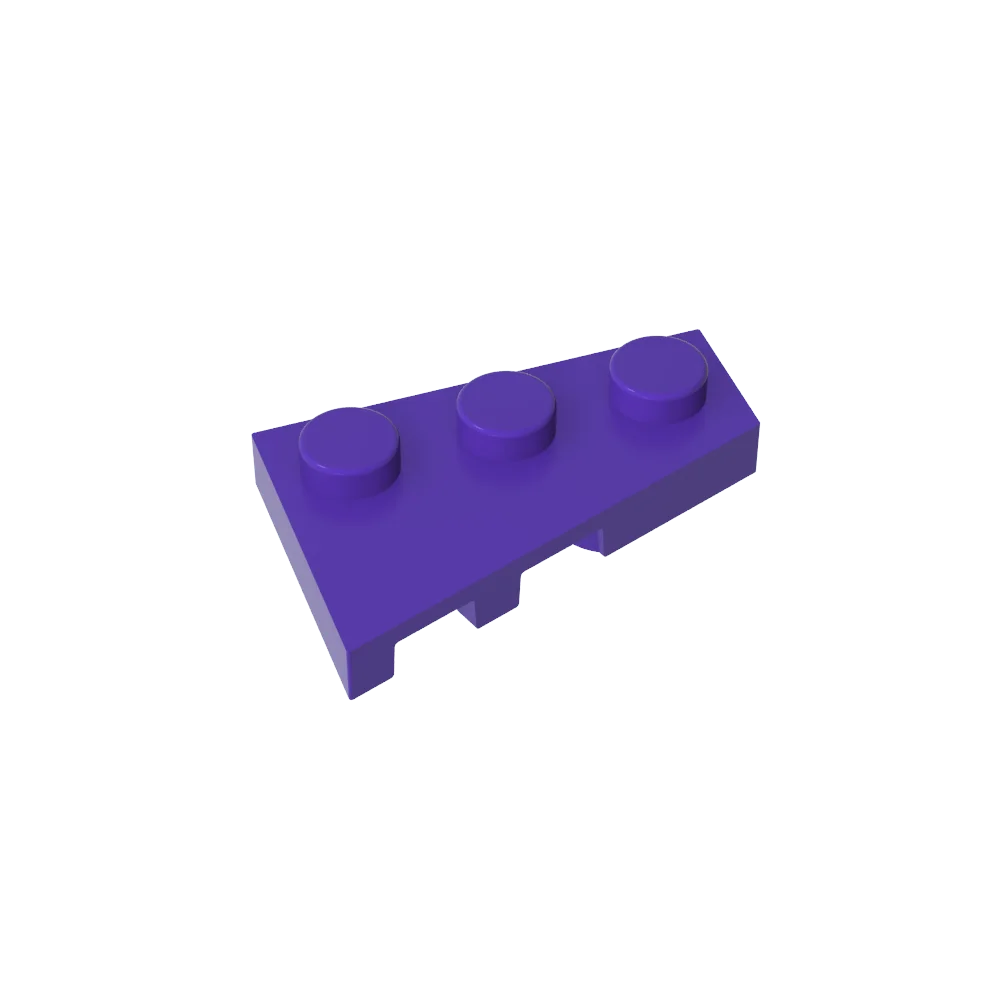 Gobricks GDS-547 Wedge Plate 3 x 2 Right | Compatible Building Block for DIY Creation alternate view
