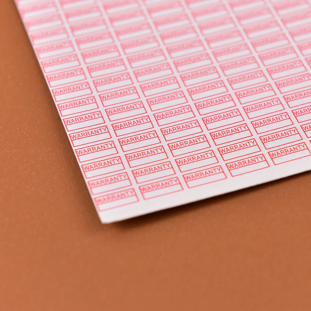 1000pcs/pack Warranty Void If Removed Sticker Security Seal Red Color Rectangle Shape Fragile Label