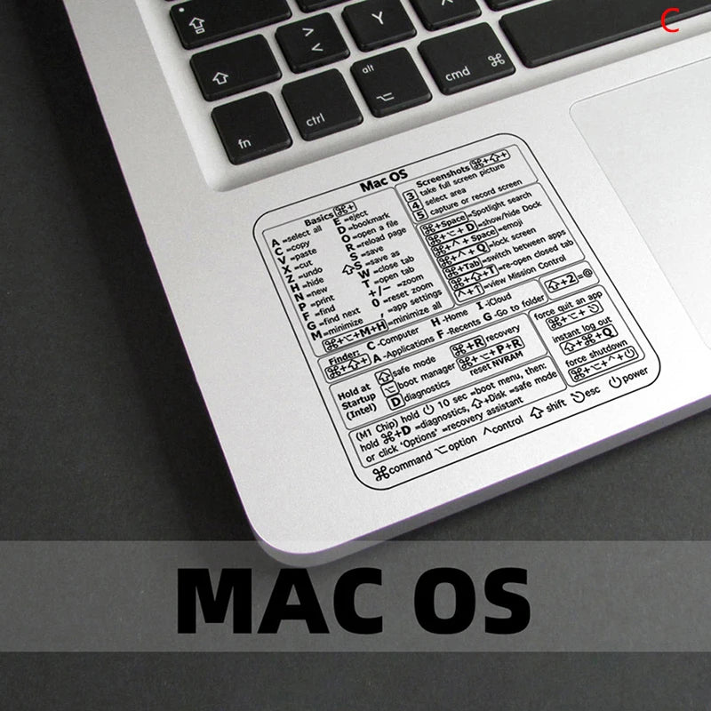 Windows PC Keyboard Shortcut Sticker | Reference Guide for Laptop Desktop detail view