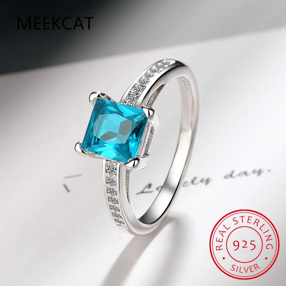 1CT 2CT Princess Cut D Vvs1 Moissanite Engagement Ring for Women Flawless Gemstone 10 alternate view
