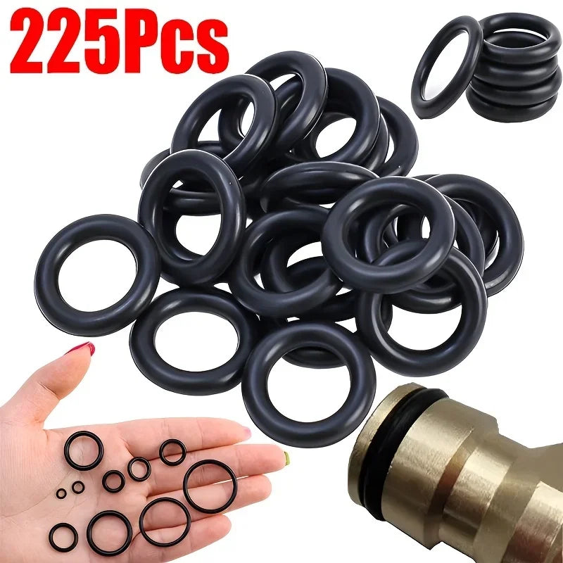 Rubber O Ring Set | 200/225pc Nitrile Seal Gasket Repair Kit lifestyle view
