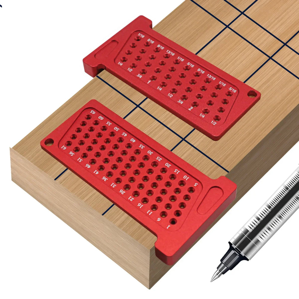 Woodworking T-Square Hole Scribing Ruler | Metric and Inch Marking Gauge for Right An lifestyle view