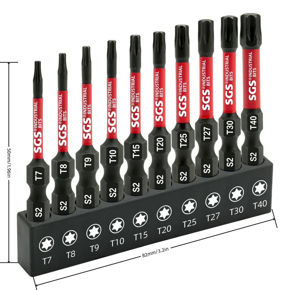 10-Piece Magnetic Star-Shaped Bit Set | Professional S2 Alloy Steel Torx Screwdriver alternate view