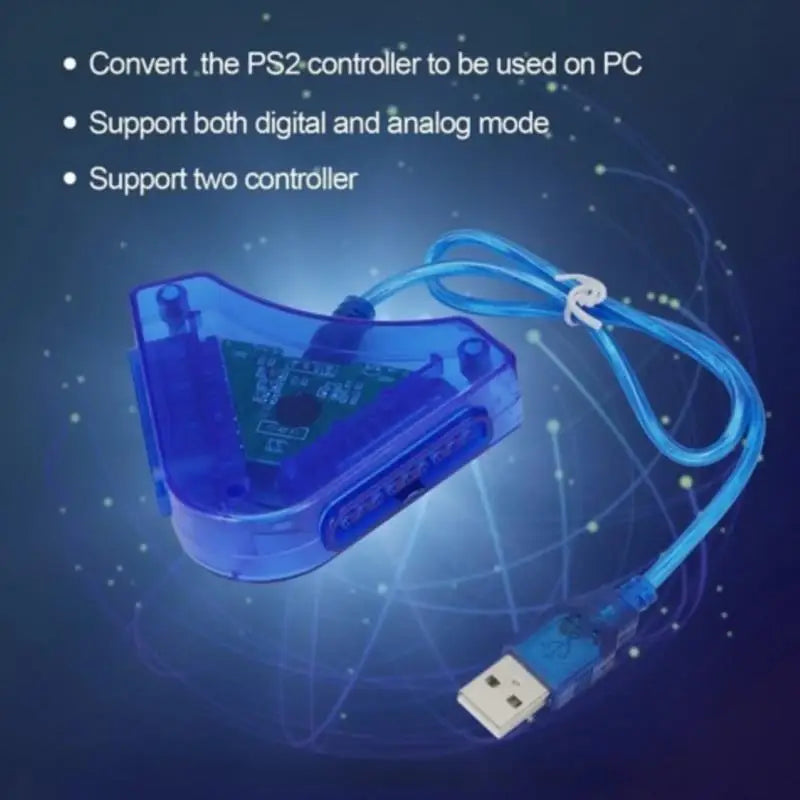 PS2 to PC USB Converter Adapter | Dual Player Controller Cable detail view