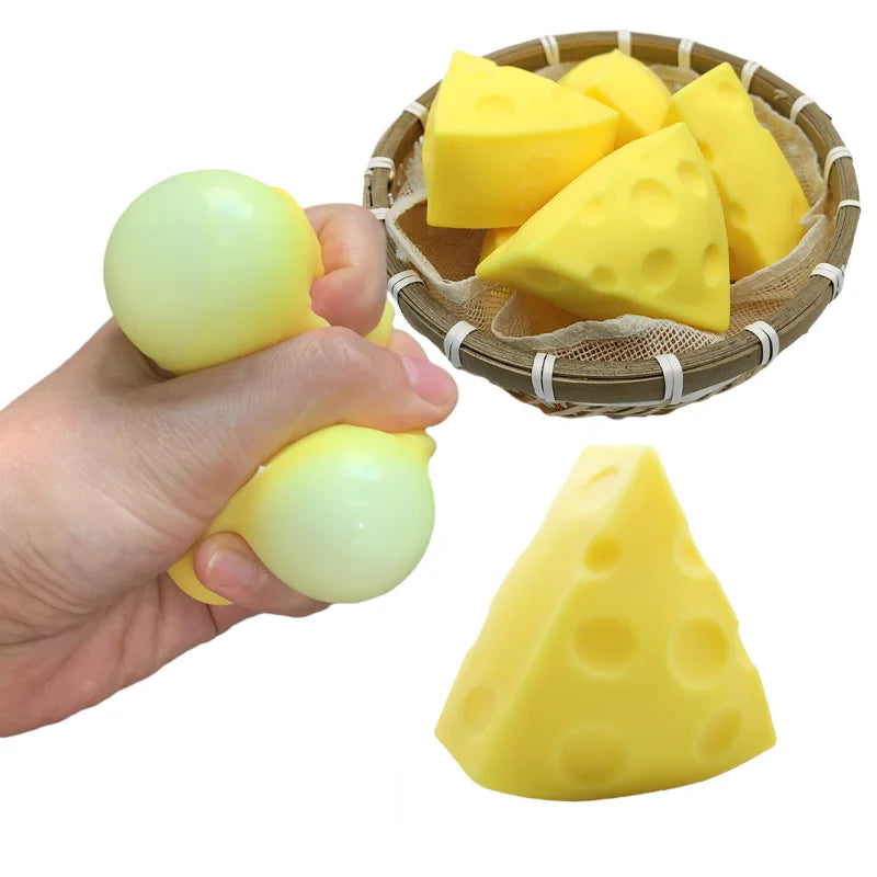 Cheese Squishy Toy | Soft Slow Rebound Stress Relief Fidget Toy for Adults alternate view