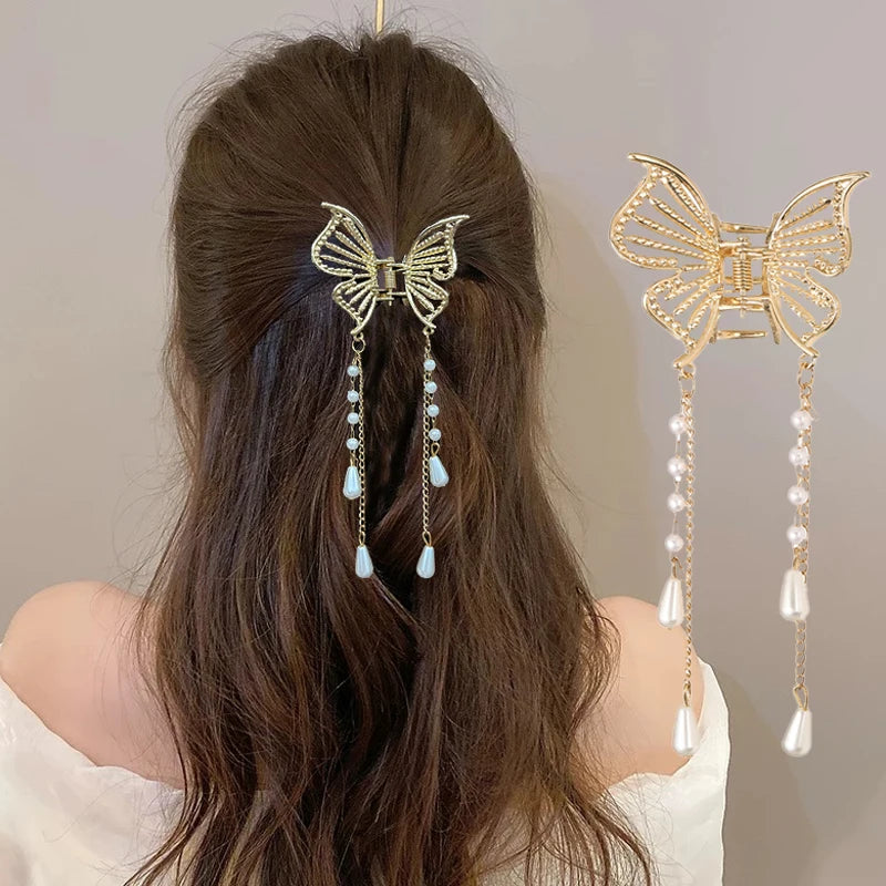 AWAYTR Shark Crab Clips Girls Hairpin Hair Accessories Korean Women Simple Hair Claw alternate view
