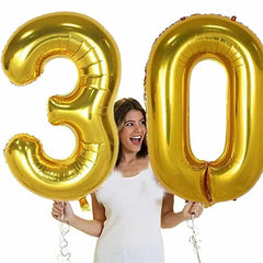 Large Gold Number Balloon 40 Inch | Milestone Birthday & Anniversary Decoration