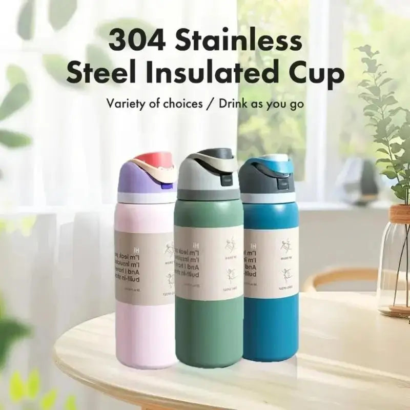 Vacuum Flasks & Thermoses Water Bottle Drinkware Thermo Tumbler Stainless Steel Therma close-up view