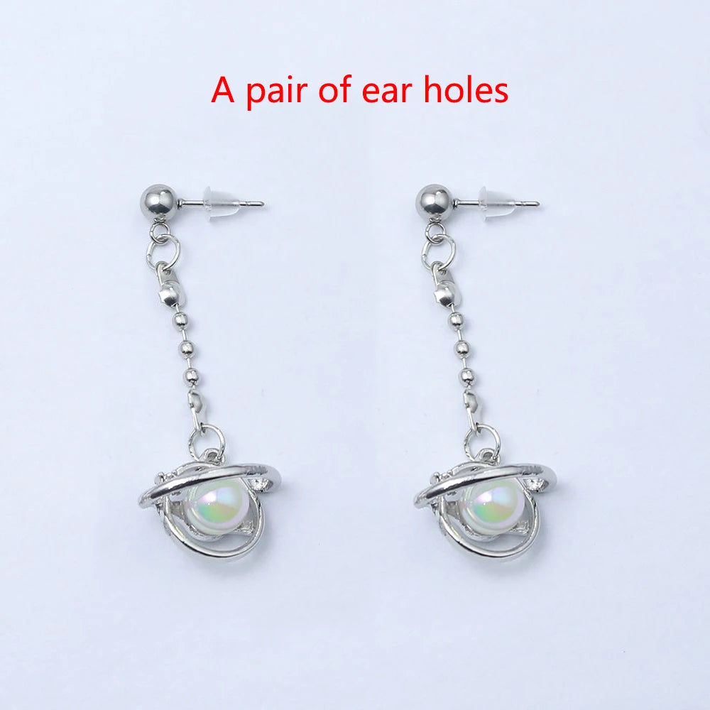 Mashle Magic and Muscles Anime Cosplay Ear Clips | Mash Finn Lance Crown Earrings detail view