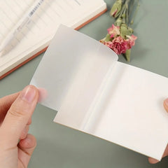 50 Sheets Transparent Sticky Note Pads Waterproof close-up view