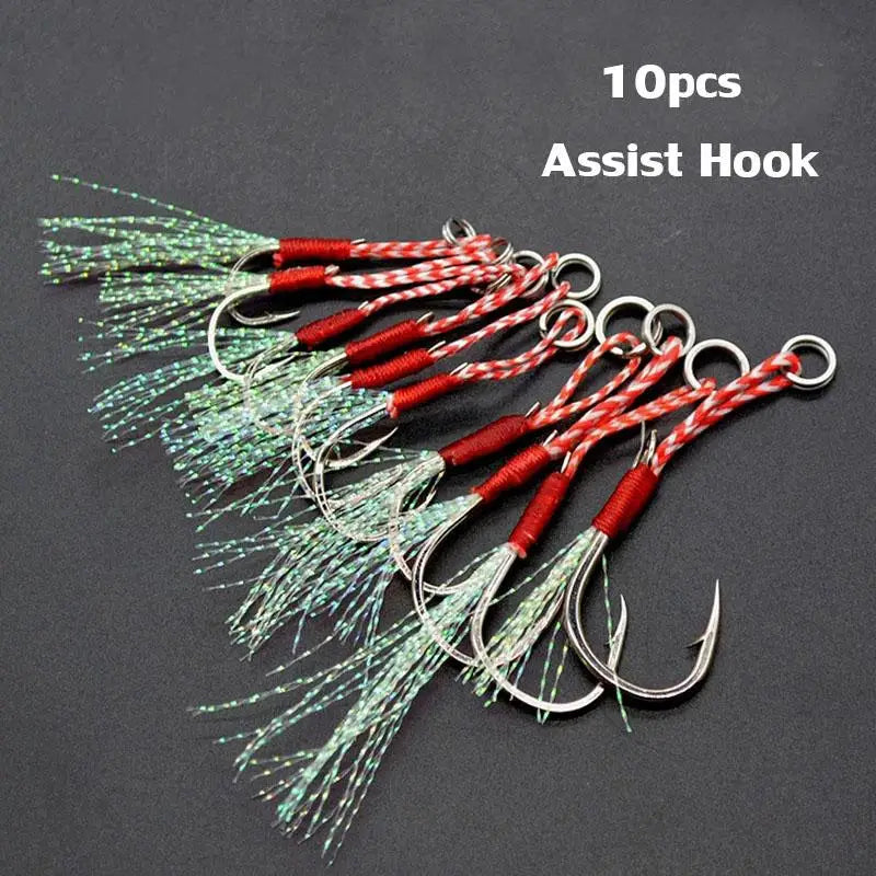 10PCS Professional Fishing Hooks Durable Binding Wire Hooks Fishing Tackle for Freshw alternate view