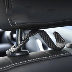 4 Pack Carbon Fibre Car Seat Headrest Hook Organizer Hanger alternate view