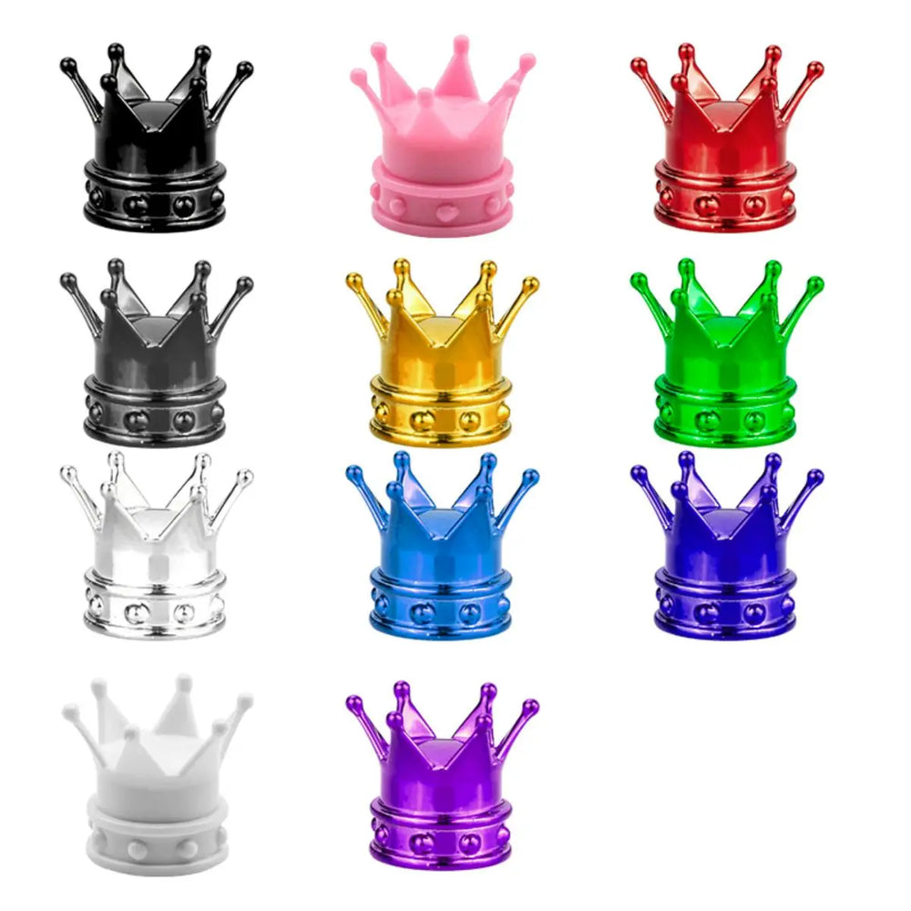 Universal Crown 4 PCS Car Wheel Tire Valve Caps Tyre Rim Stem Covers Airdust For Car alternate view