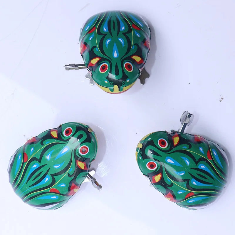 Classic Tin Wind-Up Jumping Iron Frog Toy Action Figure Ideal Classic Wind-Up Toys Pe lifestyle view