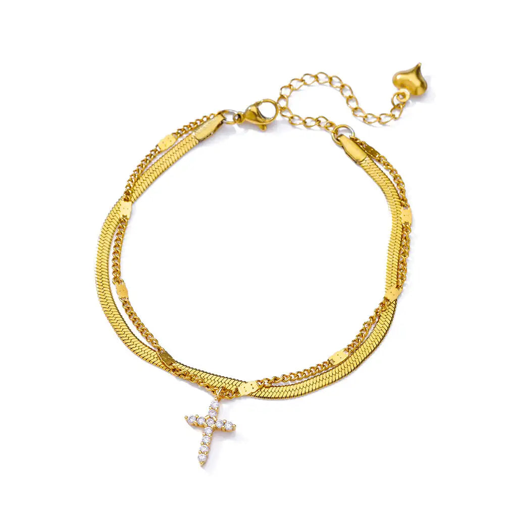 Colorful Boho Drops Anklets For Women Gold Color Stainless Steel Geometric Anklet Luxury detail view