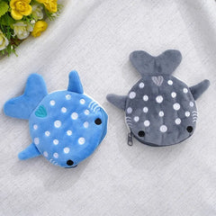 Cartoon Whale Shark Coin Purse | Kawaii Plush Zipper Wallet alternate view
