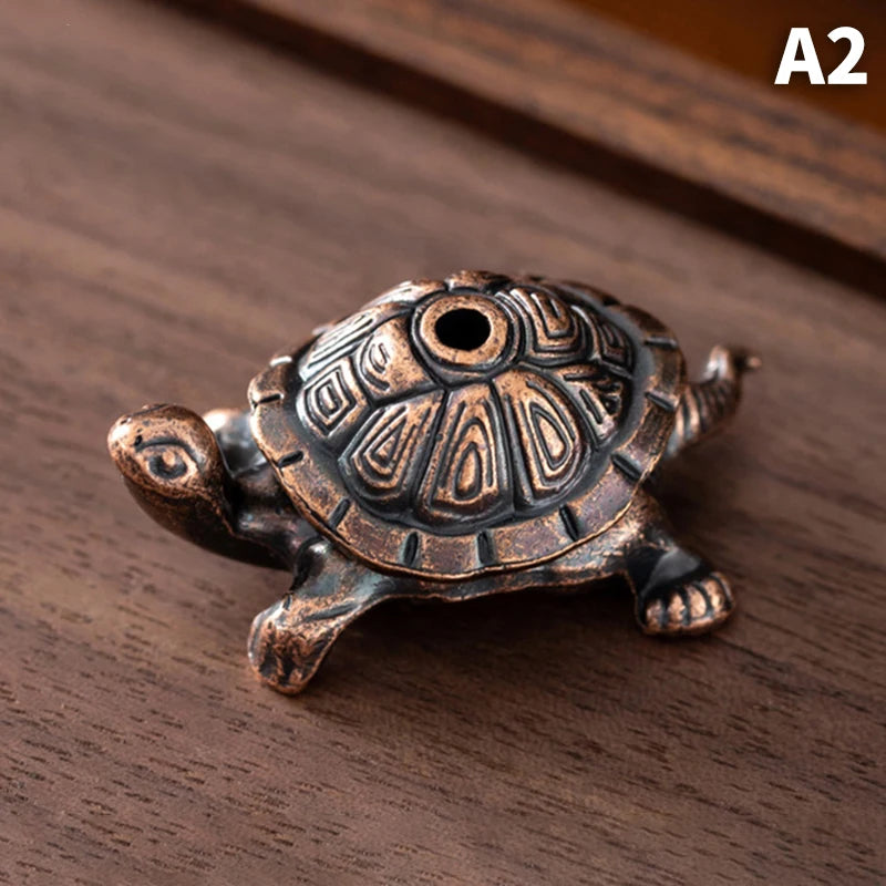 Dragon Turtle Incense Holder | Brass Alloy Incense Burner with Snail Sculpture lifestyle view
