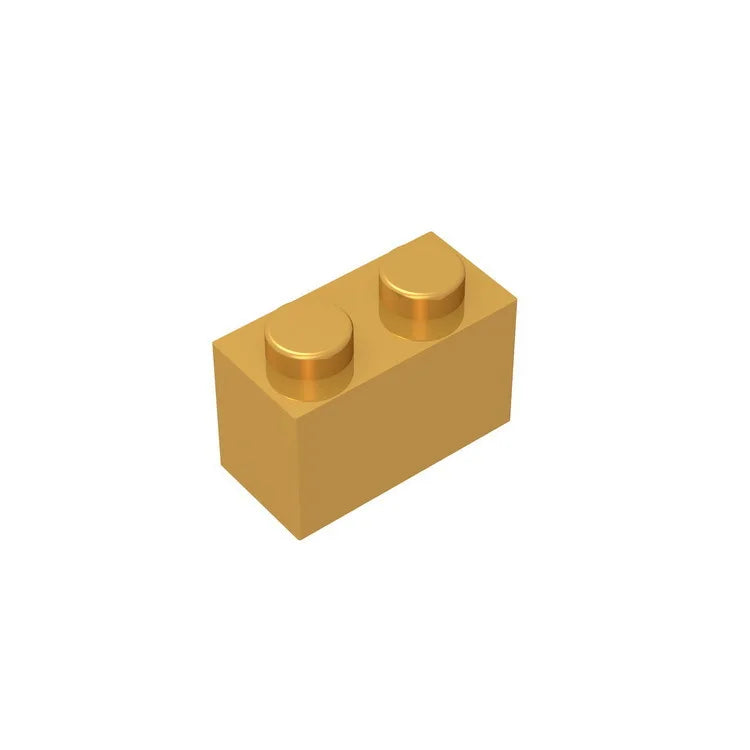 Educational Assemblage Gobricks Brick 1 x 2 without Bottom Tube | Compatible with Lego 3 detail view