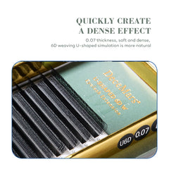 DeceMars U-Shaped 6D Eyelash Extensions | Salon Quality Synthetic Lashes detail view