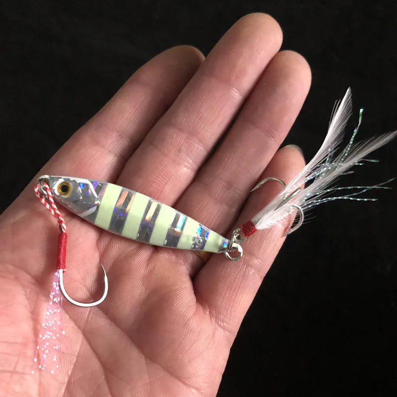 Shore Cast Fishing Lure Slow Shaking Jigbait 7g/10g/15g/20g/25g/30g/40g/60g Jig Art additional angle