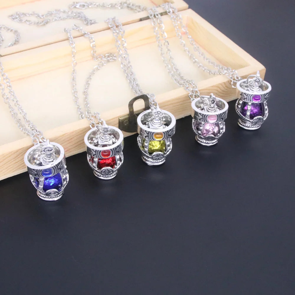 Madoka Magica Soul Gem Necklace Set | Kaname Madoka Mami Pendant Jewelry detail view