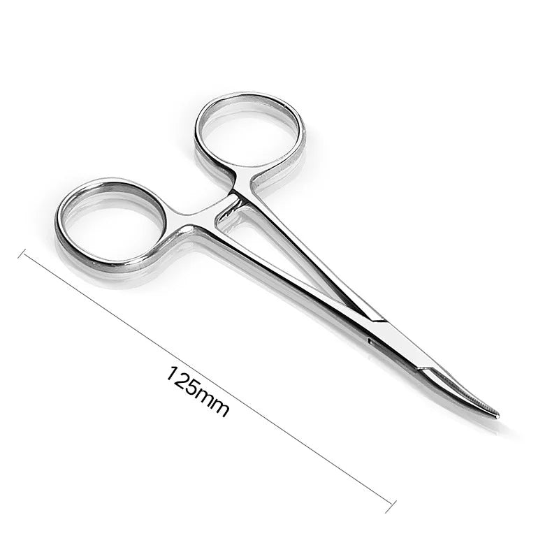 Stainless Steel Locking Forceps | Multi-Purpose Hemostatic Clamp for Fishing and Craft close-up view