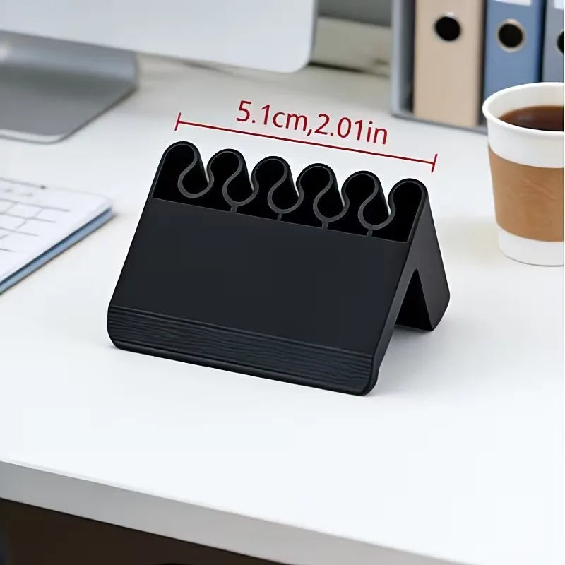 1pcs 3D Printed Desk Cable Organizer Clip – Multi-Slot USB Cord Holder, Edge Managemen close-up view