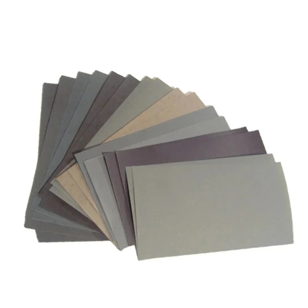 15Pcs Multi-Grit Sandpaper Set | Wet/Dry Sanding Sheets for Wood, Metal, and Automoti lifestyle view