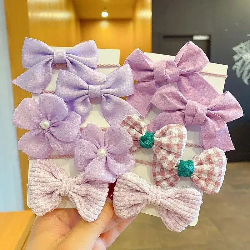 10pcs Hair Accessories Girls Scrunchies Aesthetic Lacos De Cabelo Infantil Bands Kids alternate view