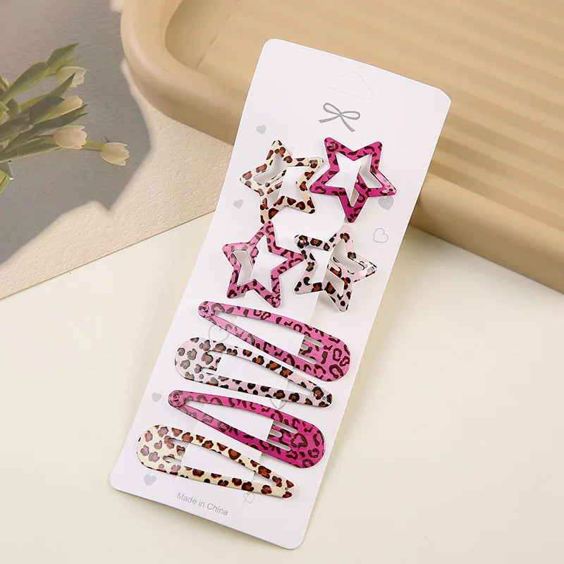 Simple Leopard Print Hairpins Set Women Girls Gifts Bangs Hair Clips Bobby Pins Acces lifestyle view