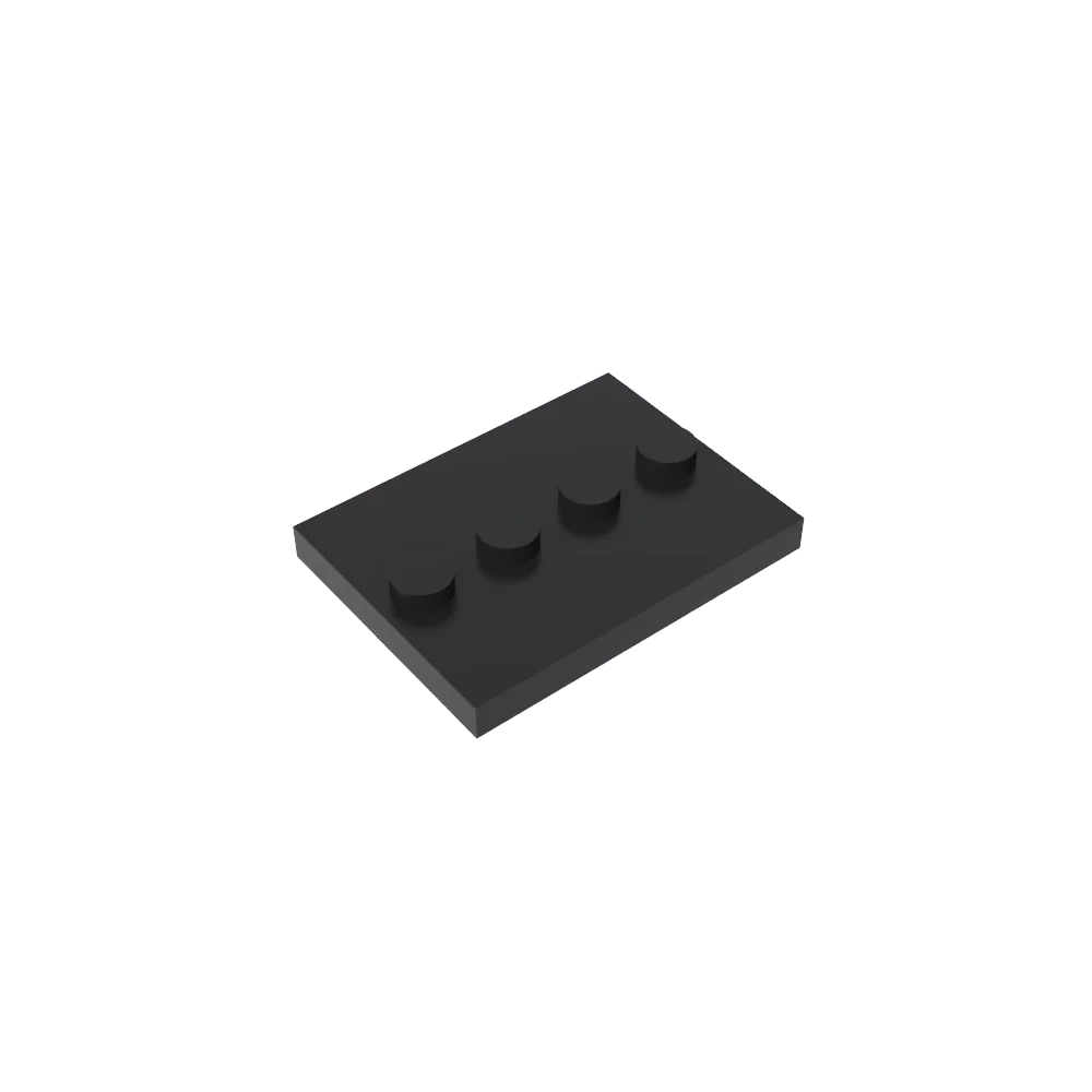 Gobricks GDS-980 Tile, Modified 3 x 4 with 4 Studs in Center | Compatible Building additional angle