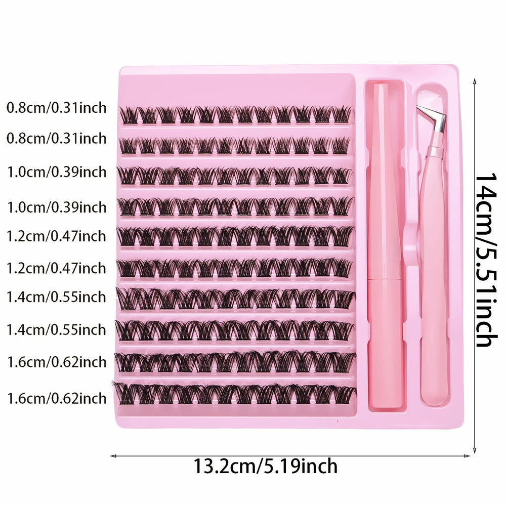 DIY Lash Extension Kit Lash Clusters With Bond Individual Lashes Kit Cluster Lashes Wi close-up view