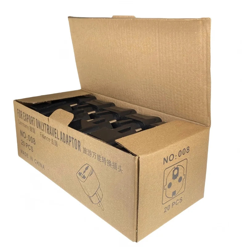 International Travel Power Adapter to Euro Plug Converter additional angle