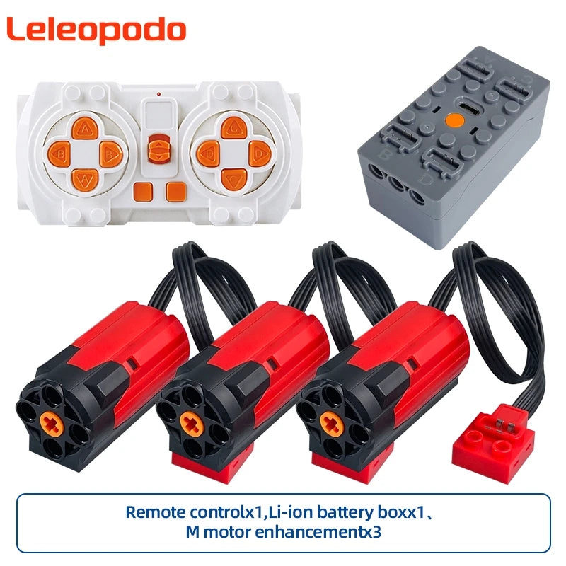 MOC Power Functions Enhanced Version M L XL Servo Red Motor Technical Part Building Bloc detail view