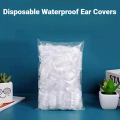 100Pcs Disposable Waterproof Ear Cover Hair Dye Earmuff Shower Bathing Baking Oil Bar alternate view