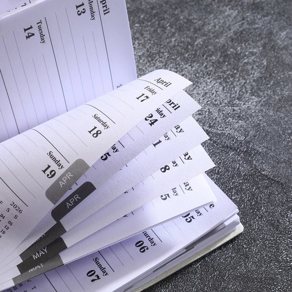 A7 2026 English Planner Book – Mini Pocket Weekly Calendar