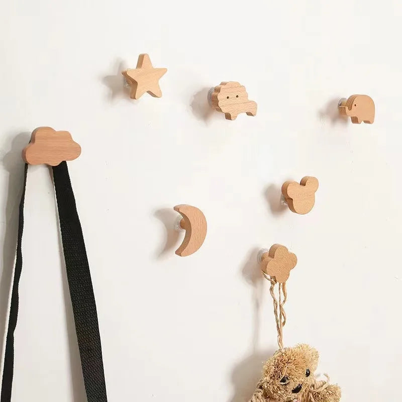 Wooden Animal Hook | Cute Wall Mounted Coat and Key Holder alternate view