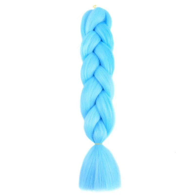 Synthetic 24Inch Jumbo Braids Extensions Long Yaki Straight Braiding Hair Afro Ombre C close-up view