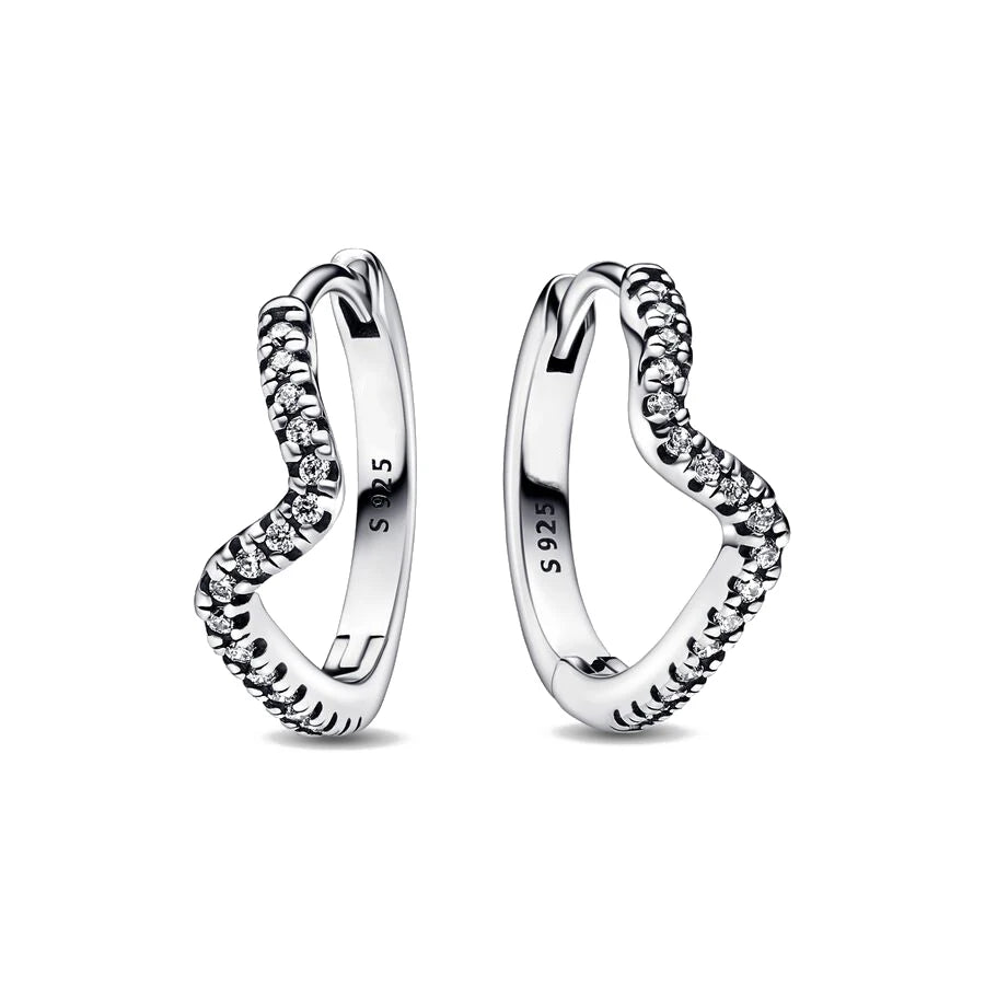 Hot Sell New 925 Silver hoop Moon Star Earrings White Stone Love Pendant DIY Jewelry lifestyle view