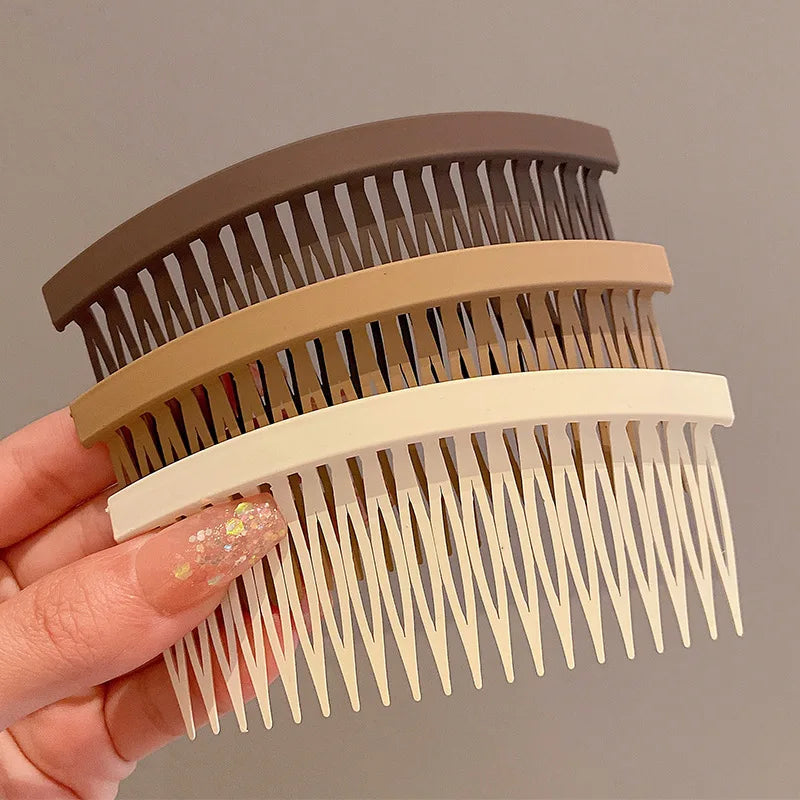 1Pcs Colorful Plastic Side Hair Twist Combs French Twist Comb Women Fine Hair Clips Hairs Styling Accessories Wholesale 7 Colors
